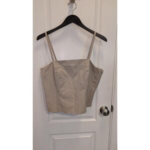 Ann Taylor Khaki Cropped Tank Size Large‎